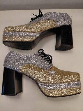 Funtasma Glitter Platform Glamrock Shoes 12